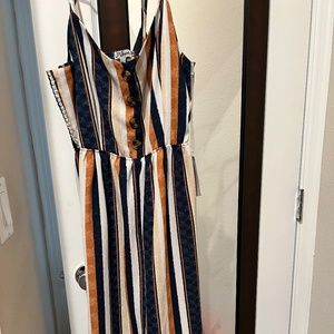 Multicolored striped jumpsuit